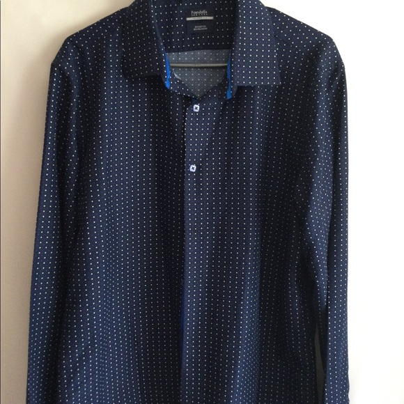 Portabella New York Mens Midnight blue w/blue white polka dot - Picture 2 of 5